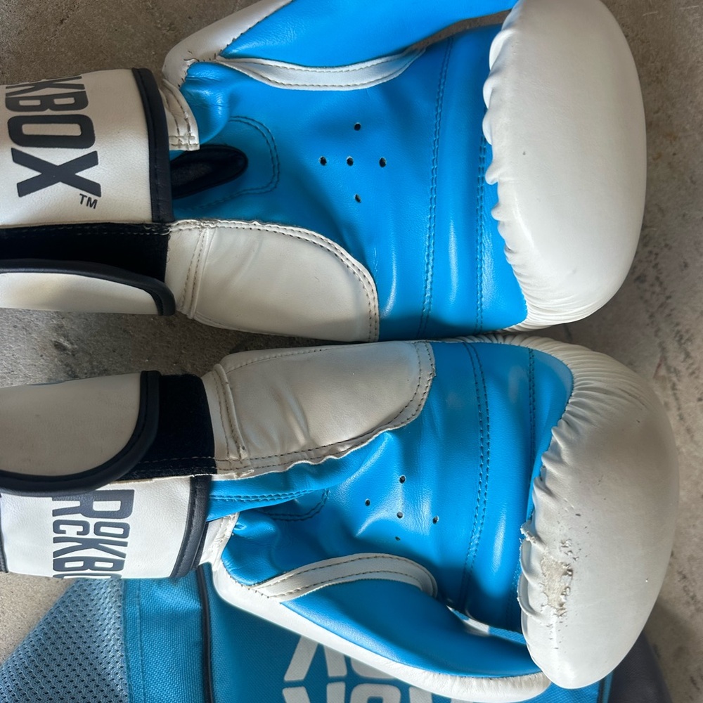 Kickboxing gloves and bag